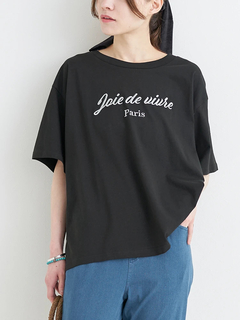Re-J＆SUPURE(リジェイ＆スプル) |【接触冷感】ラメロゴ刺繍Tシャツ