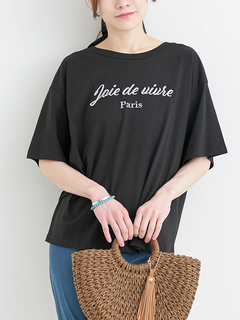 Re-J＆SUPURE(リジェイ＆スプル) |【接触冷感】ラメロゴ刺繍Tシャツ