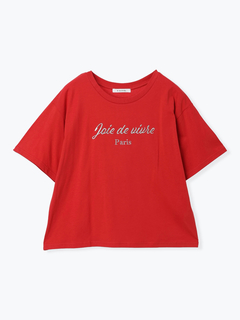 Re-J＆SUPURE(リジェイ＆スプル) |【接触冷感】ラメロゴ刺繍Tシャツ