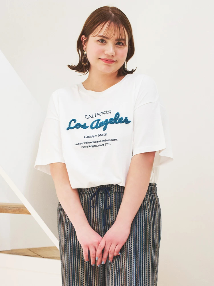 Re-J＆SUPURE(リジェイ＆スプル) |【接触冷感】サガラ刺繍ロゴTシャツ