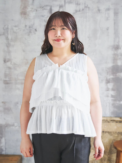 Re-J＆SUPURE(リジェイ＆スプル) |【Komachiコラボ】［4WAY］フリルプルオーバー