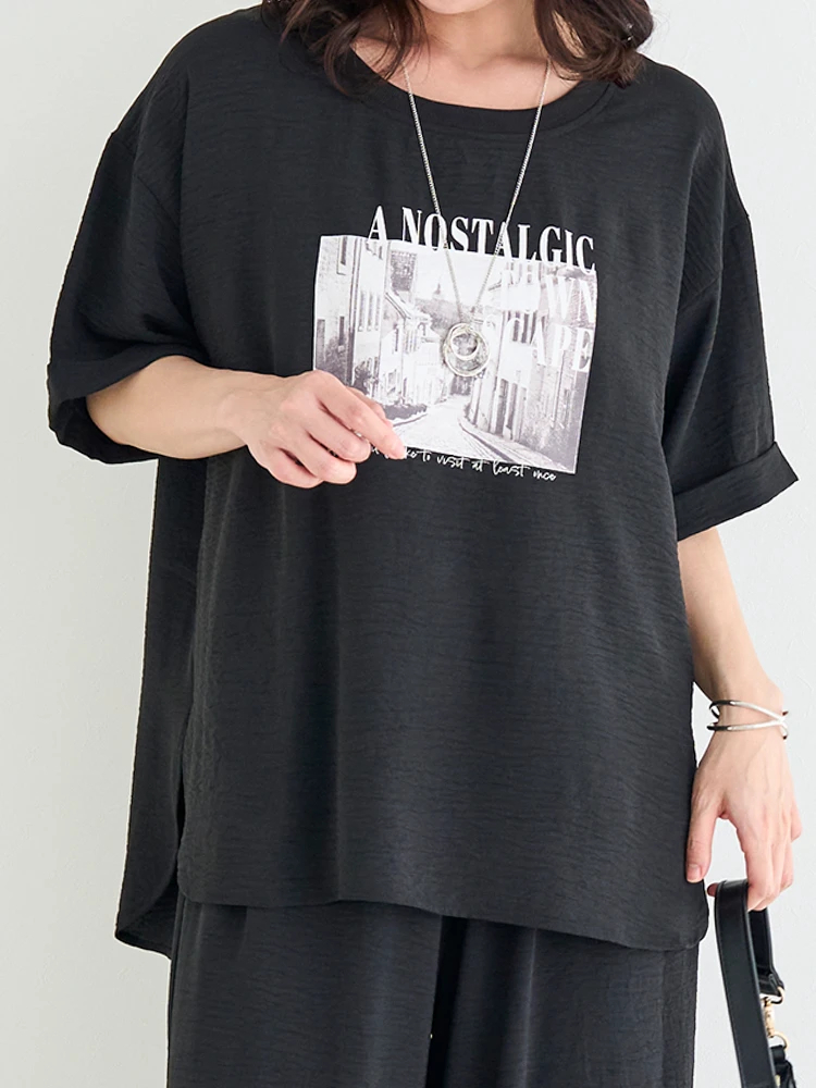 Re-J＆SUPURE(リジェイ＆スプル) |シボサテン転写プリントTシャツ