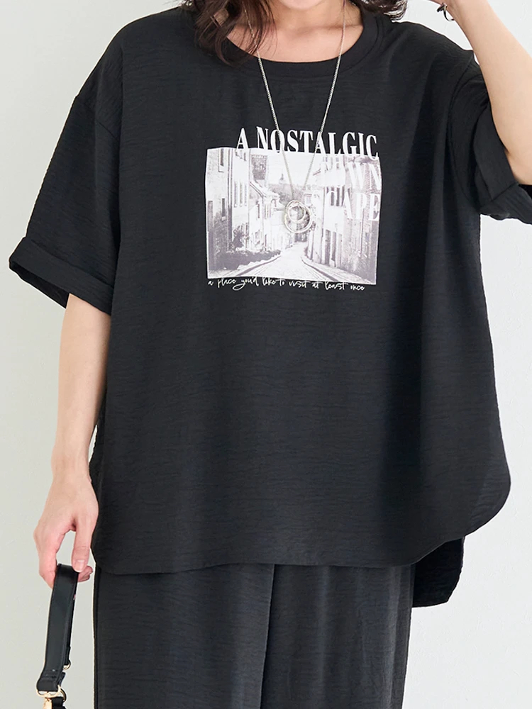 シボサテン転写プリントTシャツ