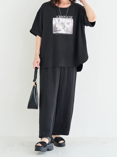 Re-J＆SUPURE(リジェイ＆スプル) |シボサテン転写プリントTシャツ