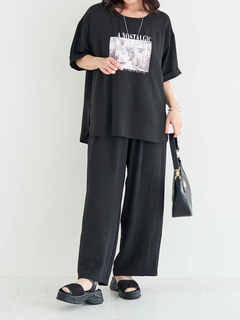 Re-J＆SUPURE(リジェイ＆スプル) |シボサテン転写プリントTシャツ