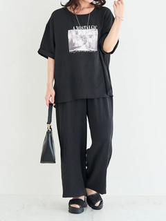 Re-J＆SUPURE(リジェイ＆スプル) |シボサテン転写プリントTシャツ