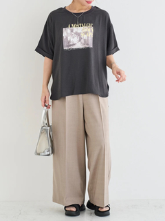Re-J＆SUPURE(リジェイ＆スプル) |シボサテン転写プリントTシャツ