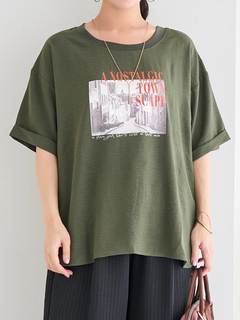 Re-J＆SUPURE(リジェイ＆スプル) |シボサテン転写プリントTシャツ