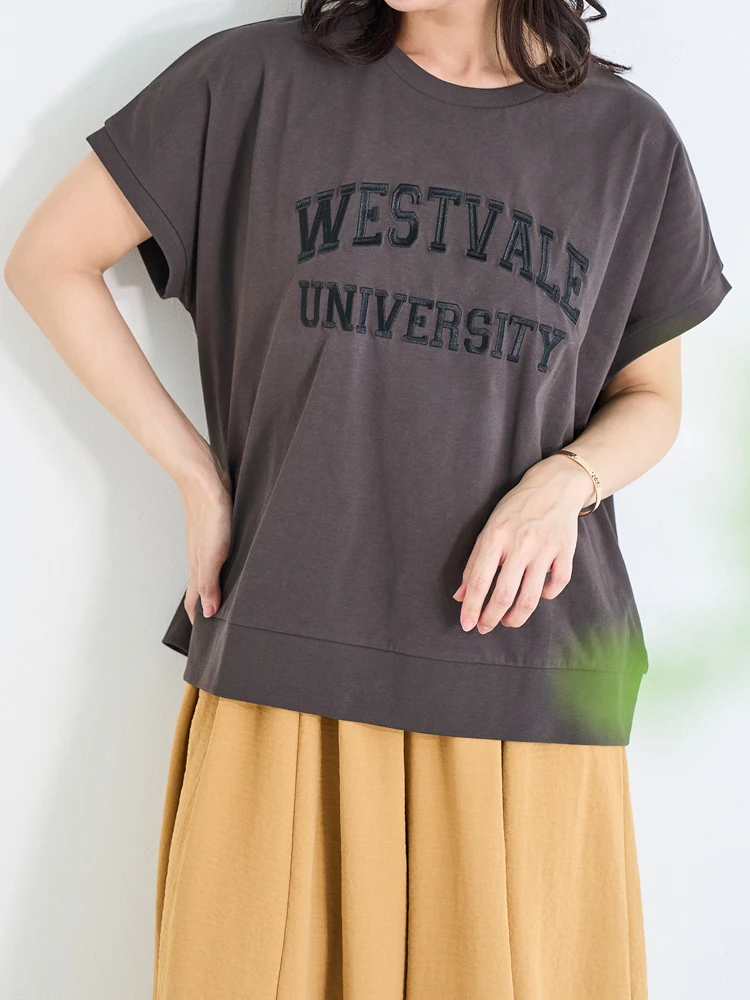 Re-J＆SUPURE(リジェイ＆スプル) |【接触冷感】ロゴ刺繍ドルマンTシャツ