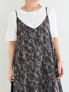 Re-J＆SUPURE(リジェイ＆スプル) |【接触冷感・UV】[SET]Tシャツ×キャミワンピース（花柄・ドット柄）