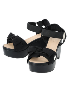 Re-J＆SUPURE(リジェイ＆スプル) |【la farfa SHOES/ラ・ファーファシューズ】リボンウエッジソールサンダル