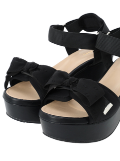 Re-J＆SUPURE(リジェイ＆スプル) |【la farfa SHOES/ラ・ファーファシューズ】リボンウエッジソールサンダル