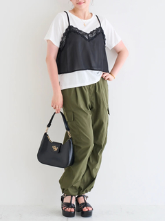 Re-J＆SUPURE(リジェイ＆スプル) |【らむちゃんコラボ】レースビスチェ×Tシャツアンサンブル