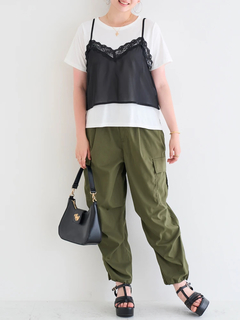 Re-J＆SUPURE(リジェイ＆スプル) |【らむちゃんコラボ】レースビスチェ×Tシャツアンサンブル