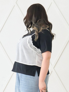 Re-J＆SUPURE(リジェイ＆スプル) |【らむちゃんコラボ】レースビスチェ×Tシャツアンサンブル