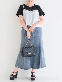 Re-J＆SUPURE(リジェイ＆スプル) |【らむちゃんコラボ】レースビスチェ×Tシャツアンサンブル