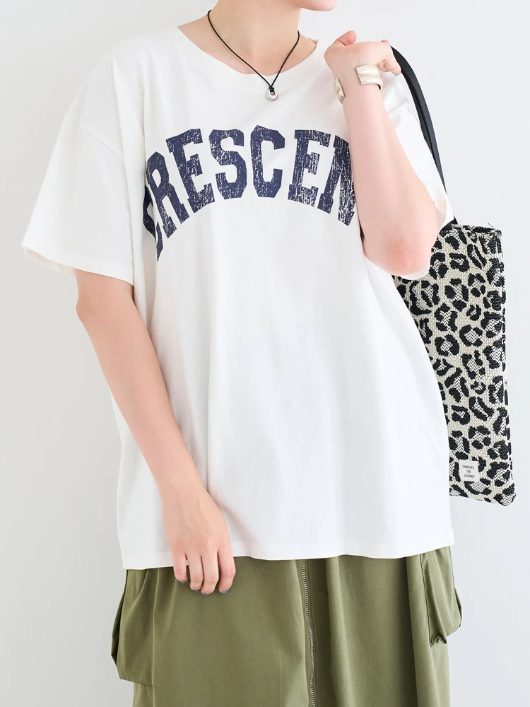 ピグメント加工風ロゴプリントTシャツ