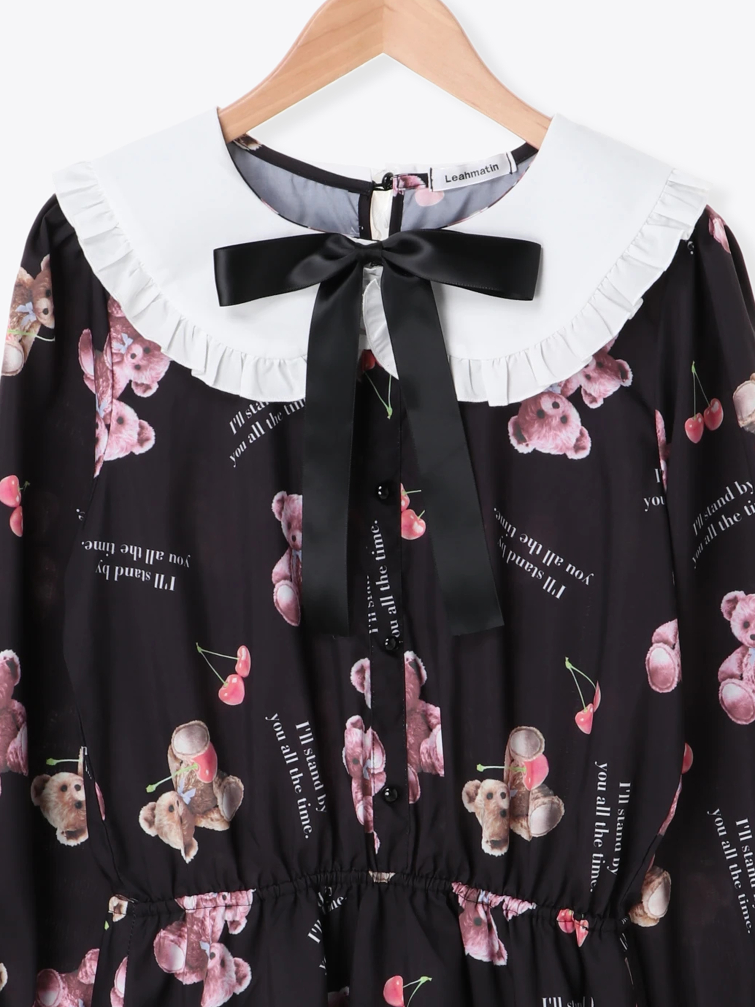 襟付きゆめくまプリントワンピース Daisy Merry Girly デイジーメリーガーリー のワンピース Ludic Park ルディックパーク の公式通販サイト