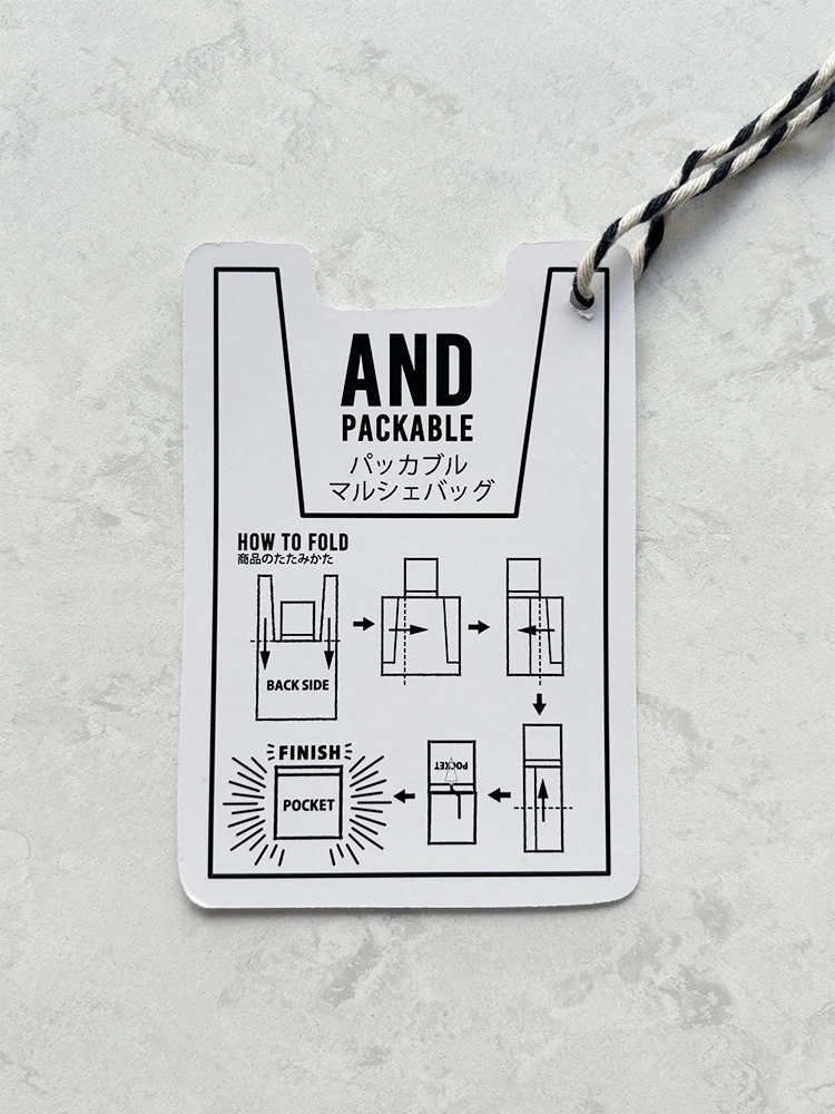 パッカブルミニマルシェバッグ【猫の手カリコ】 / Hare no hi