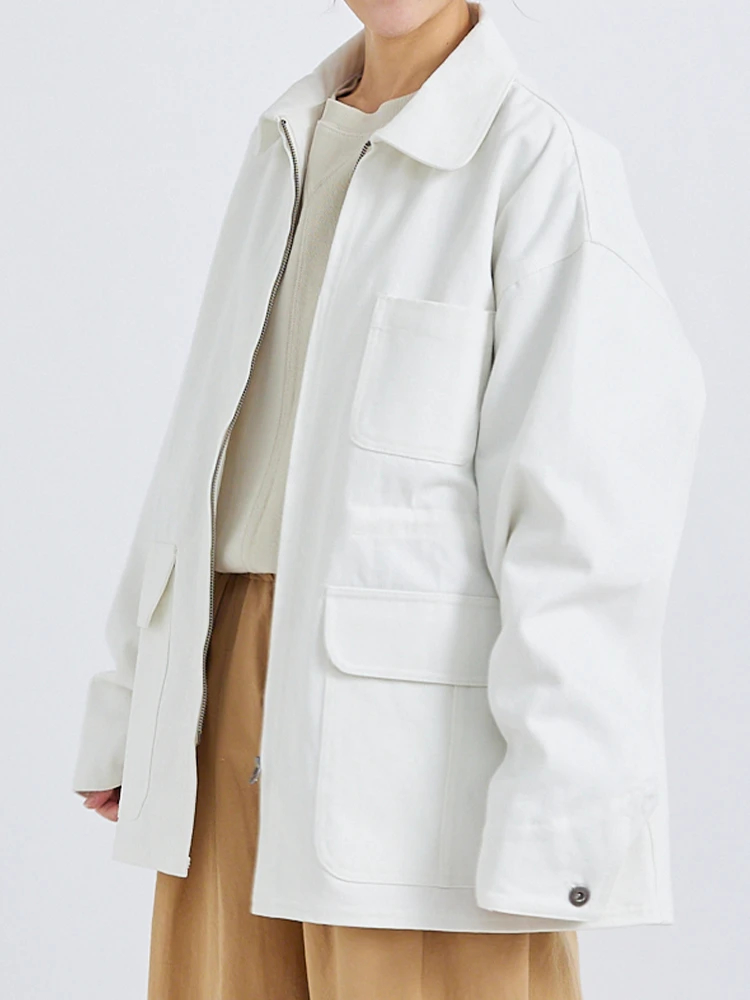 デニムカバーオールホワイト デニムカバーオール / Hare no hi（ハレノヒ）のジャケット・ブルゾン