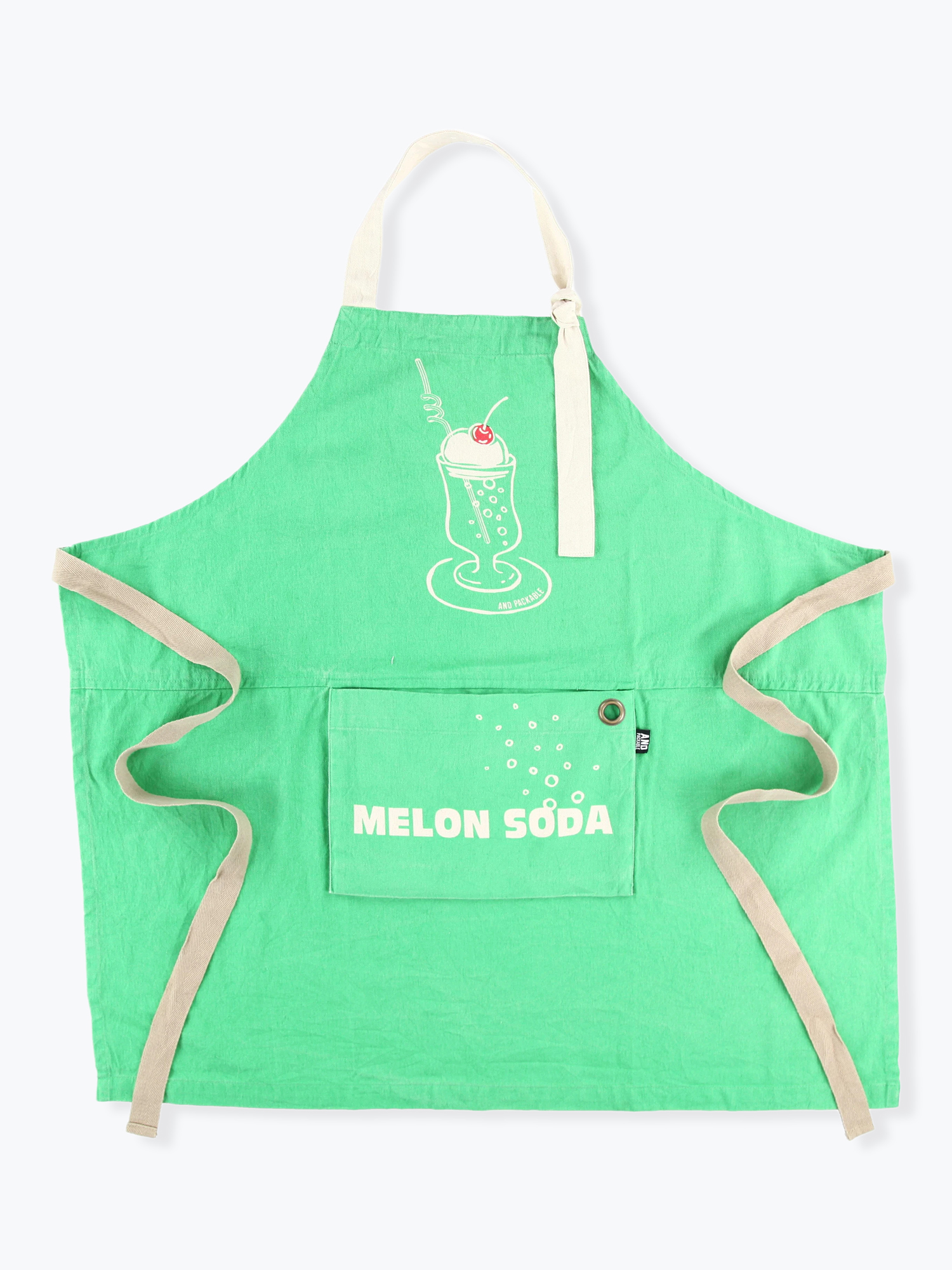 パッカブルエプロン【レトロメロンソーダ】 / Hare no hi（ハレノヒ