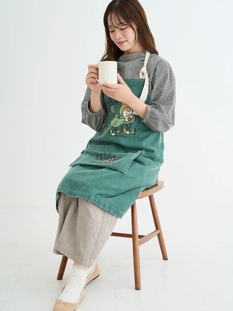 パッカブルエプロン【ビール＆枝豆】 / Hare no hi（ハレノヒ）の