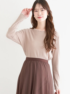 LUDIC PARK(ルディックパーク) |配色メローテレコトップス