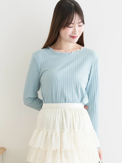 LUDIC PARK(ルディックパーク) |配色メローテレコトップス