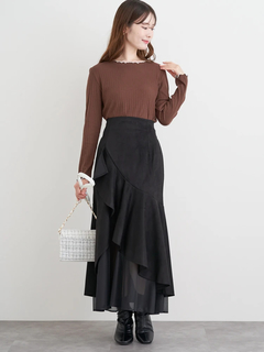 LUDIC PARK(ルディックパーク) |配色メローテレコトップス