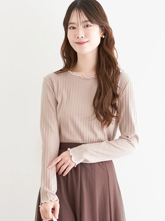 LUDIC PARK(ルディックパーク) |配色メローテレコトップス