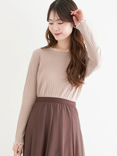 LUDIC PARK(ルディックパーク) |配色メローテレコトップス