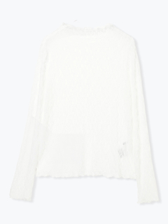 LUDIC PARK(ルディックパーク) |プチハイネックレースロングTシャツ