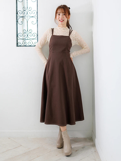 LUDIC PARK(ルディックパーク) |プチハイネックレースロングTシャツ