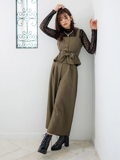 LUDIC PARK(ルディックパーク) |プチハイネックレースロングTシャツ