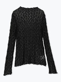 LUDIC PARK(ルディックパーク) |プチハイネックレースロングTシャツ