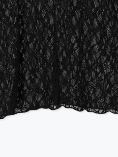 LUDIC PARK(ルディックパーク) |プチハイネックレースロングTシャツ