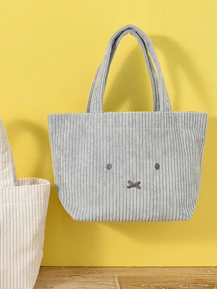 LUDIC PARK(ルディックパーク) |miffyおかおコーデュロイトートバッグ【ミッフィー】グレー