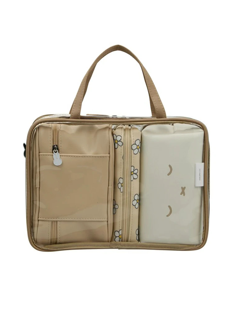 ファミリア　トラベルポーチ　3点セット　美品 miffy トラベルポーチセット ベージュフェイス【ミッフィー】 / Hare