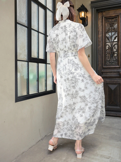 LUDIC PARK(ルディックパーク) |花柄シフォンケープワンピース