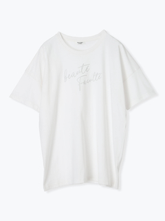 LUDIC PARK(ルディックパーク) |立体ラメ発泡プリントTシャツ