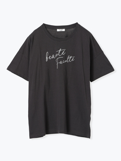 LUDIC PARK(ルディックパーク) |立体ラメ発泡プリントTシャツ
