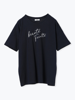 LUDIC PARK(ルディックパーク) |立体ラメ発泡プリントTシャツ