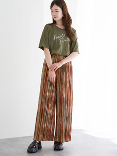 LUDIC PARK(ルディックパーク) |立体ラメ発泡プリントTシャツ