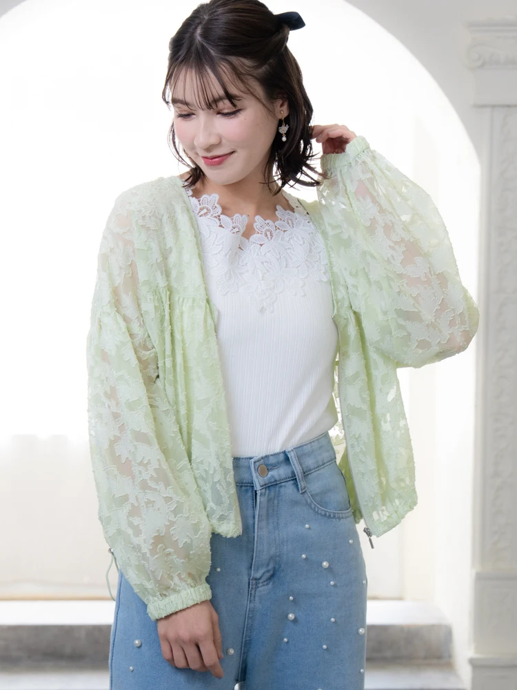 LUDIC PARK(ルディックパーク) |花柄シアーブルゾン