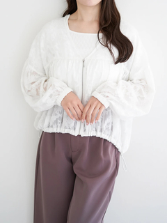 LUDIC PARK(ルディックパーク) |花柄シアーブルゾン
