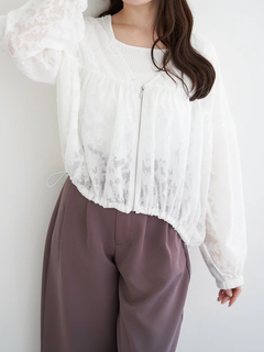 LUDIC PARK(ルディックパーク) |花柄シアーブルゾン