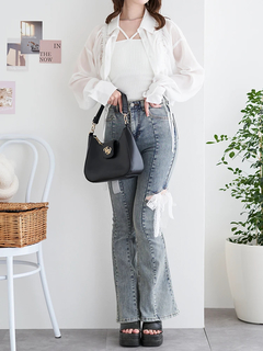 LUDIC PARK(ルディックパーク) |ダブルストラップカップ付きキャミソール(無地/ボーダー)