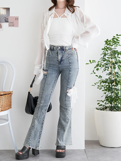 LUDIC PARK(ルディックパーク) |ダブルストラップカップ付きキャミソール(無地/ボーダー)