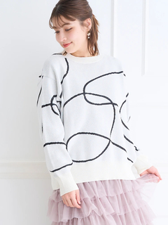 LUDIC PARK(ルディックパーク) |ラインジャガードニット