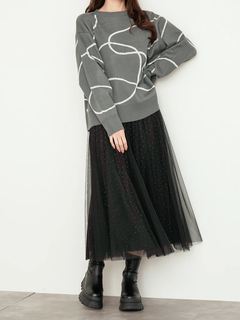 LUDIC PARK(ルディックパーク) |ラインジャガードニット